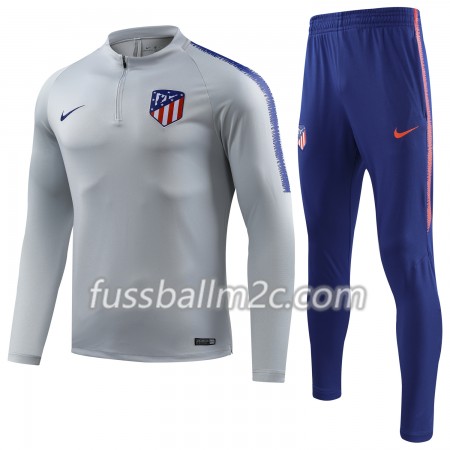 Atlético Madrid Sweatshirts Anzüge Grau Weiß 2018-2019